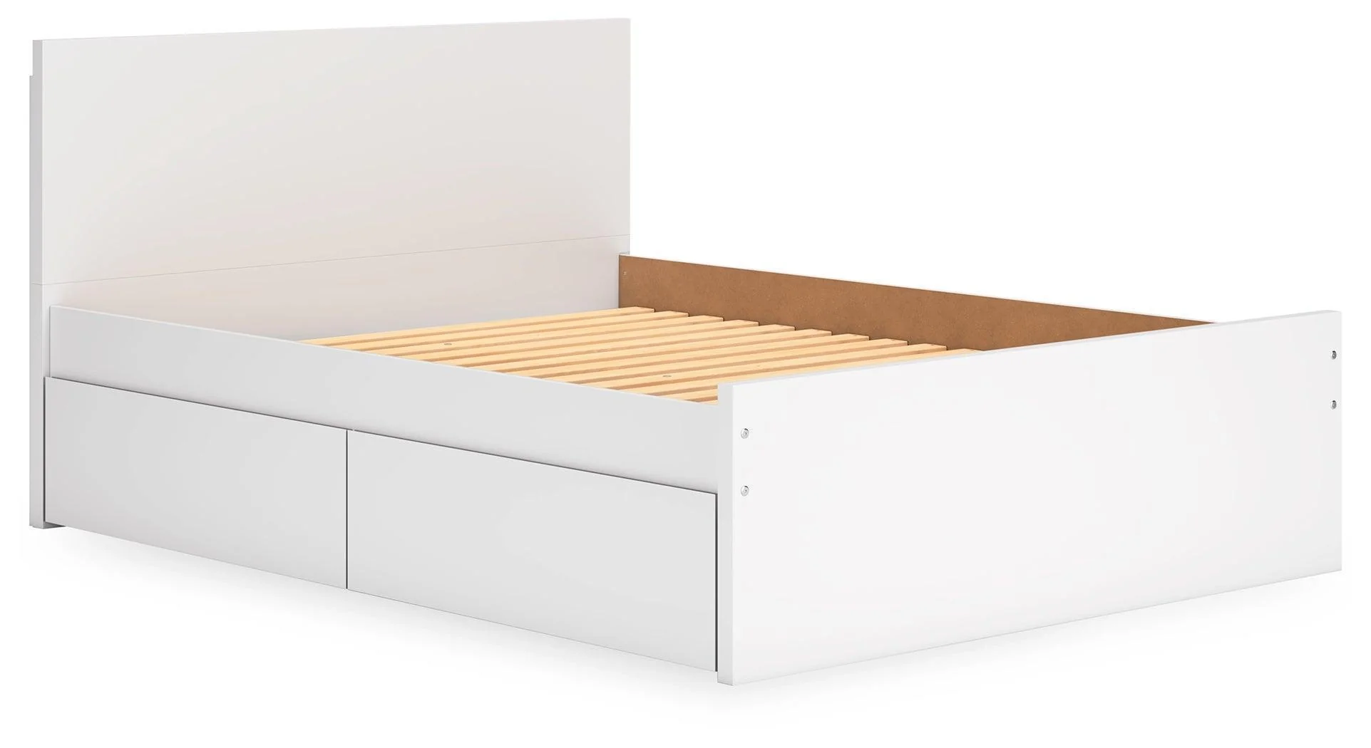 Onita White Queen Panel Platform Bed with 1 Side Storage - Image 3