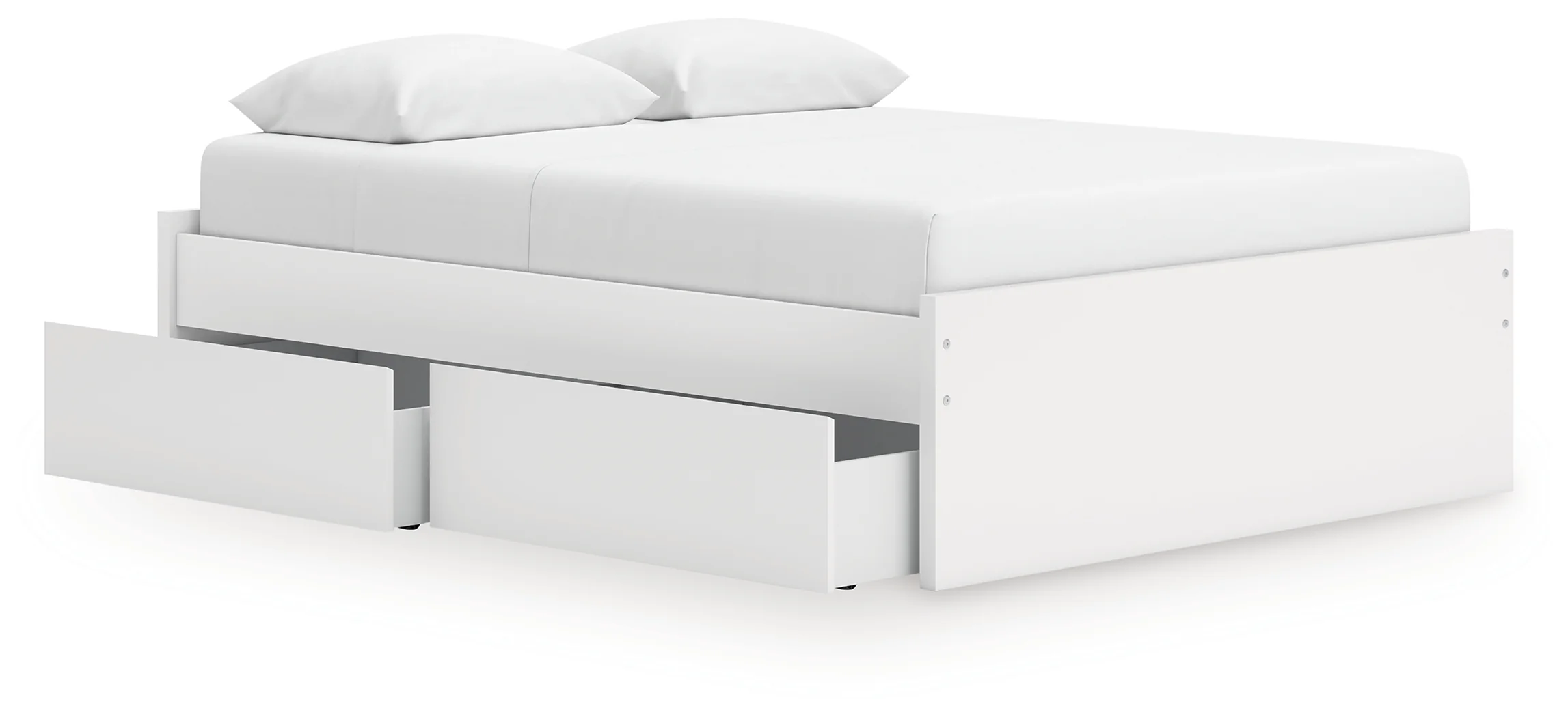 Onita White Queen Platform Bed with 1 Side Storage - Image 3