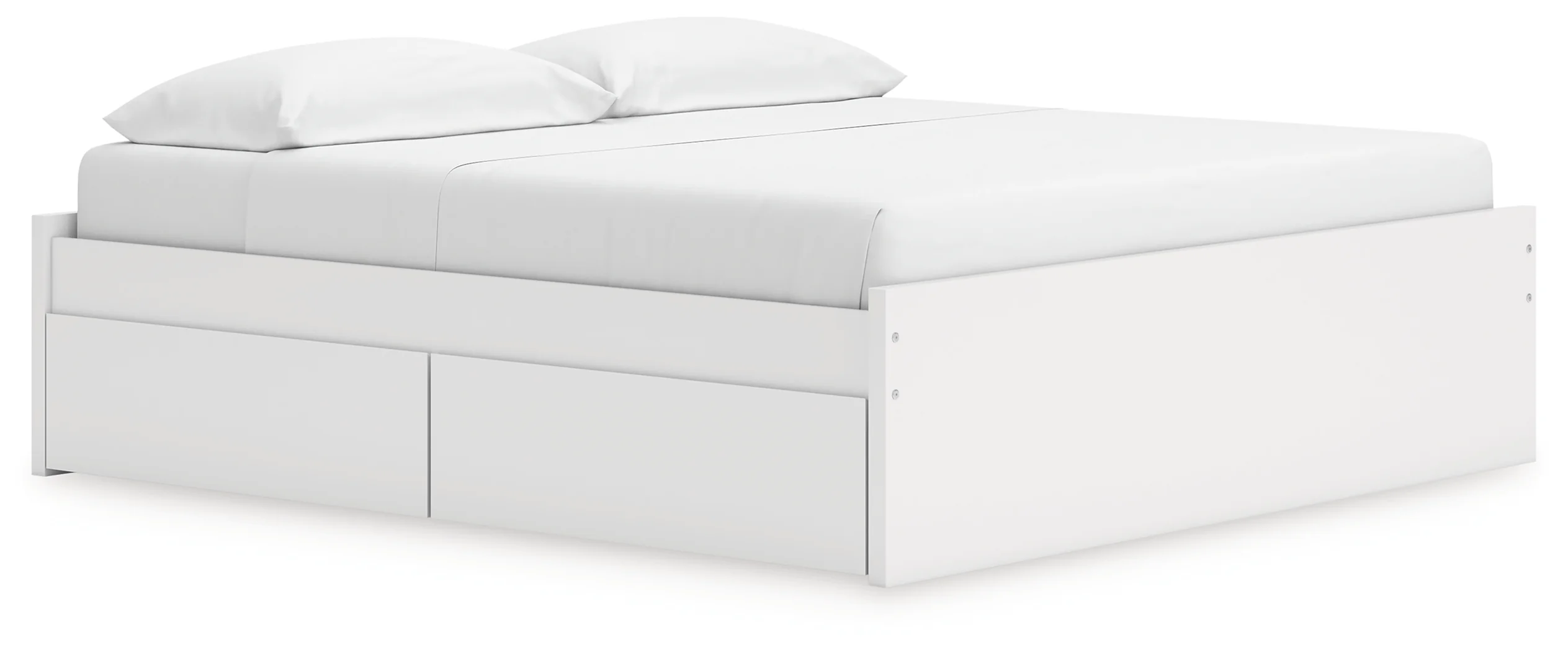 Onita White King Platform Bed with 2 Side Storage - Image 2