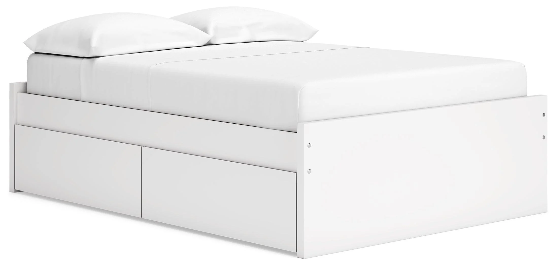Onita White Full Platform Bed With 1 Side Storage - Image 2
