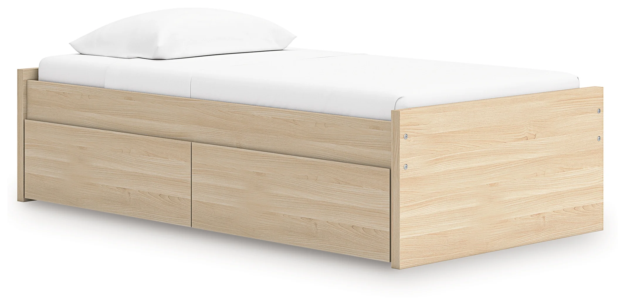 Onita Natural Twin Platform Bed with 1 Side Storage - Image 2