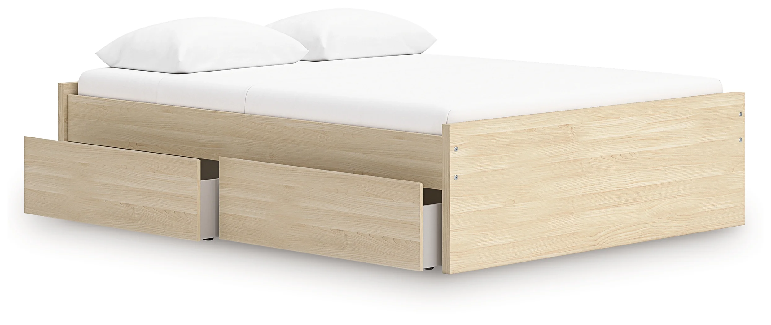 Onita Natural Queen Platform Bed with 1 Side Storage - Image 3