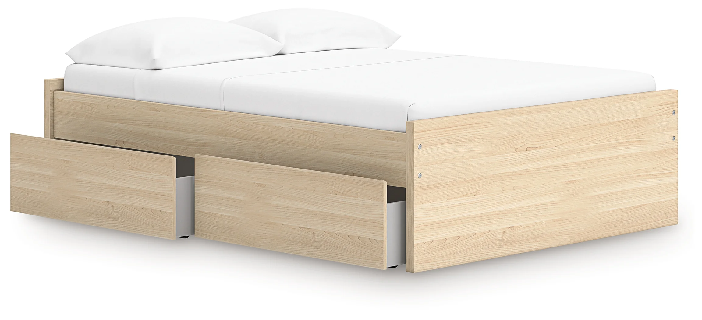 Onita Natural Full Platform Bed with 1 Side Storage - Image 3