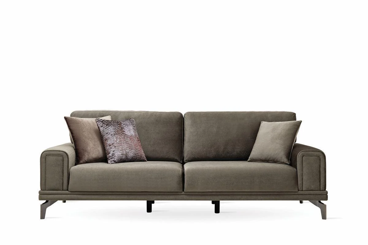 Evora Khaki Green 3-Seater Sofa Bed - Image 3