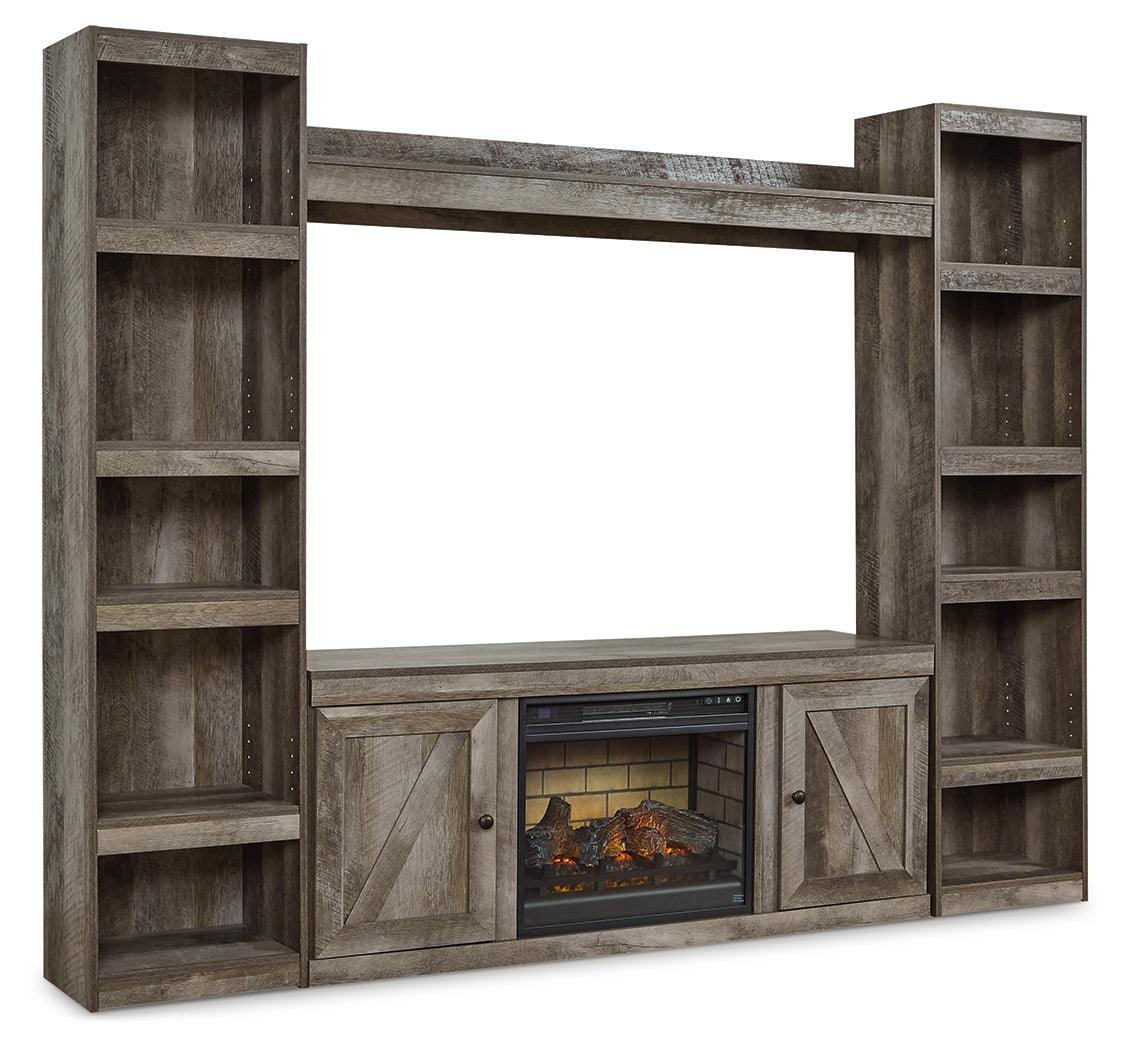 Wynnlow Gray 4-Piece Entertainment Center With Electric Fireplace - Image 2