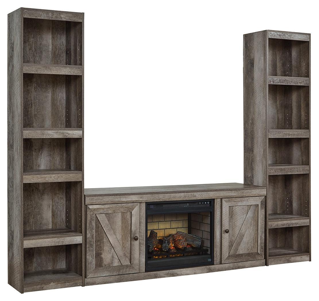 Wynnlow Gray 3-Piece Entertainment Center With Electric Fireplace - Image 1