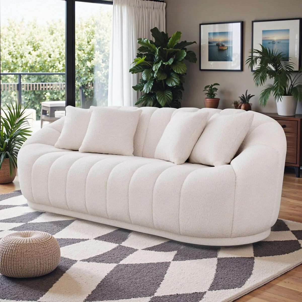 Wendy Cream Boucle Sofa - Image 2