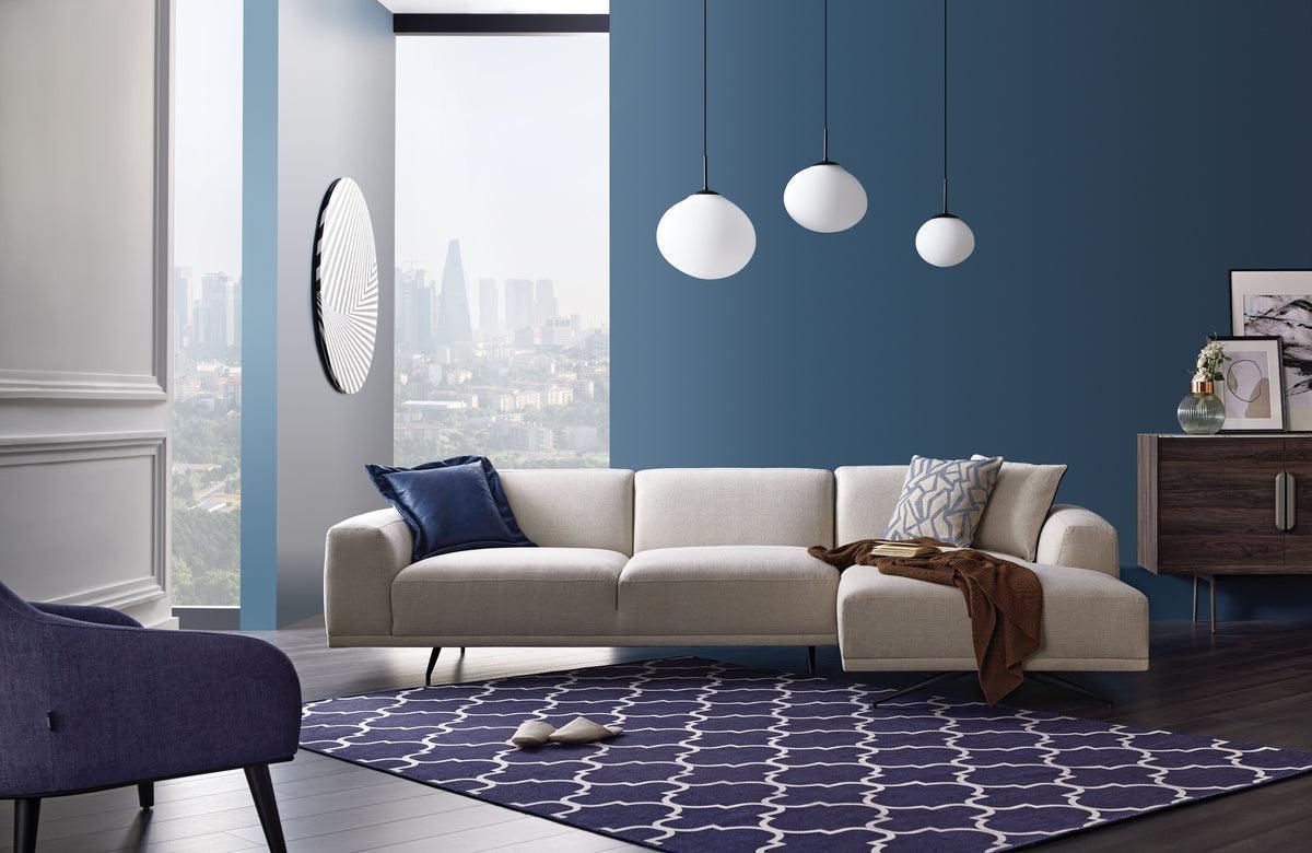 Giorno Ecru L Corner Sofa - Right Hand Facing - Image 1