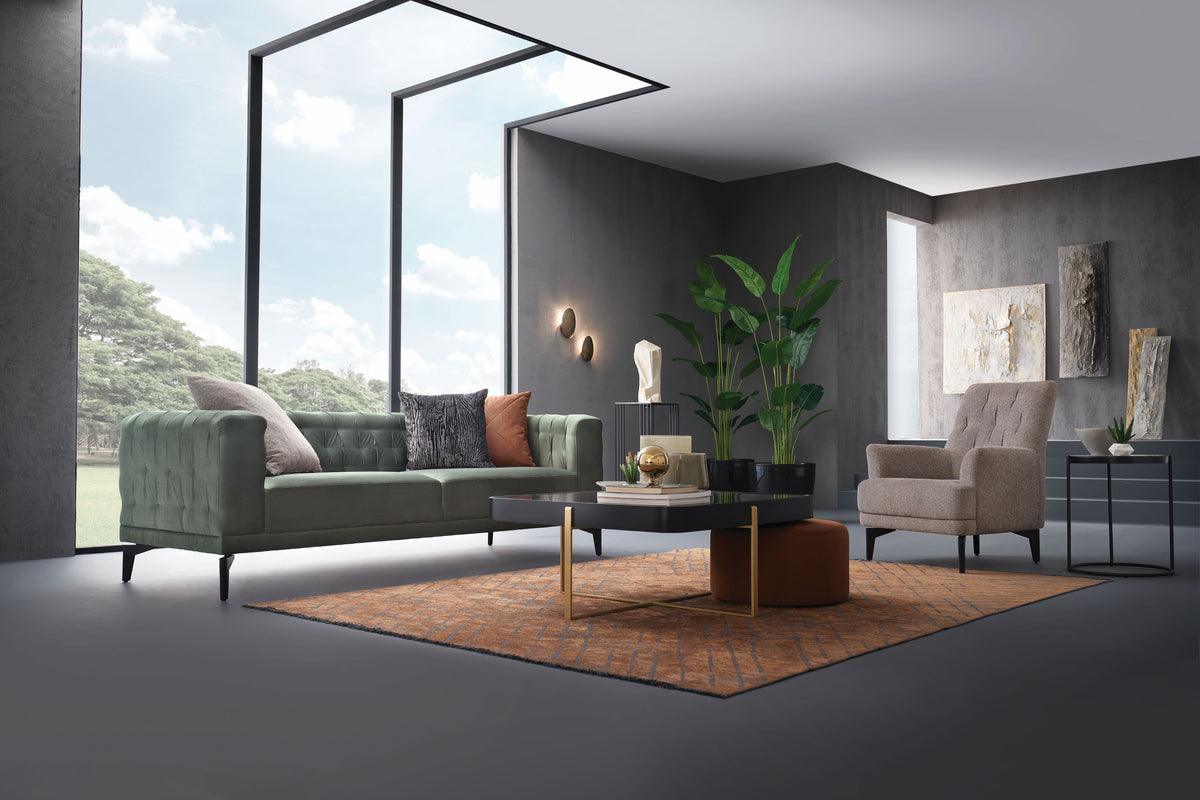 Dorian Green 3-Seater Sofa - Image 3
