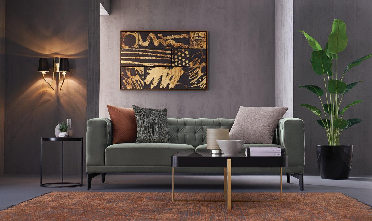 Dorian Green 3-Seater Sofa - Image 1