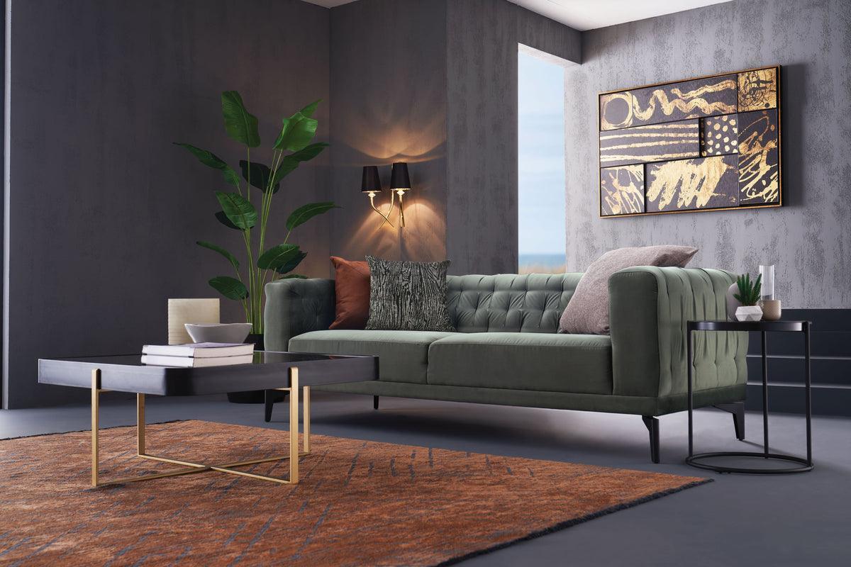 Dorian Green 3-Seater Sofa - Image 2