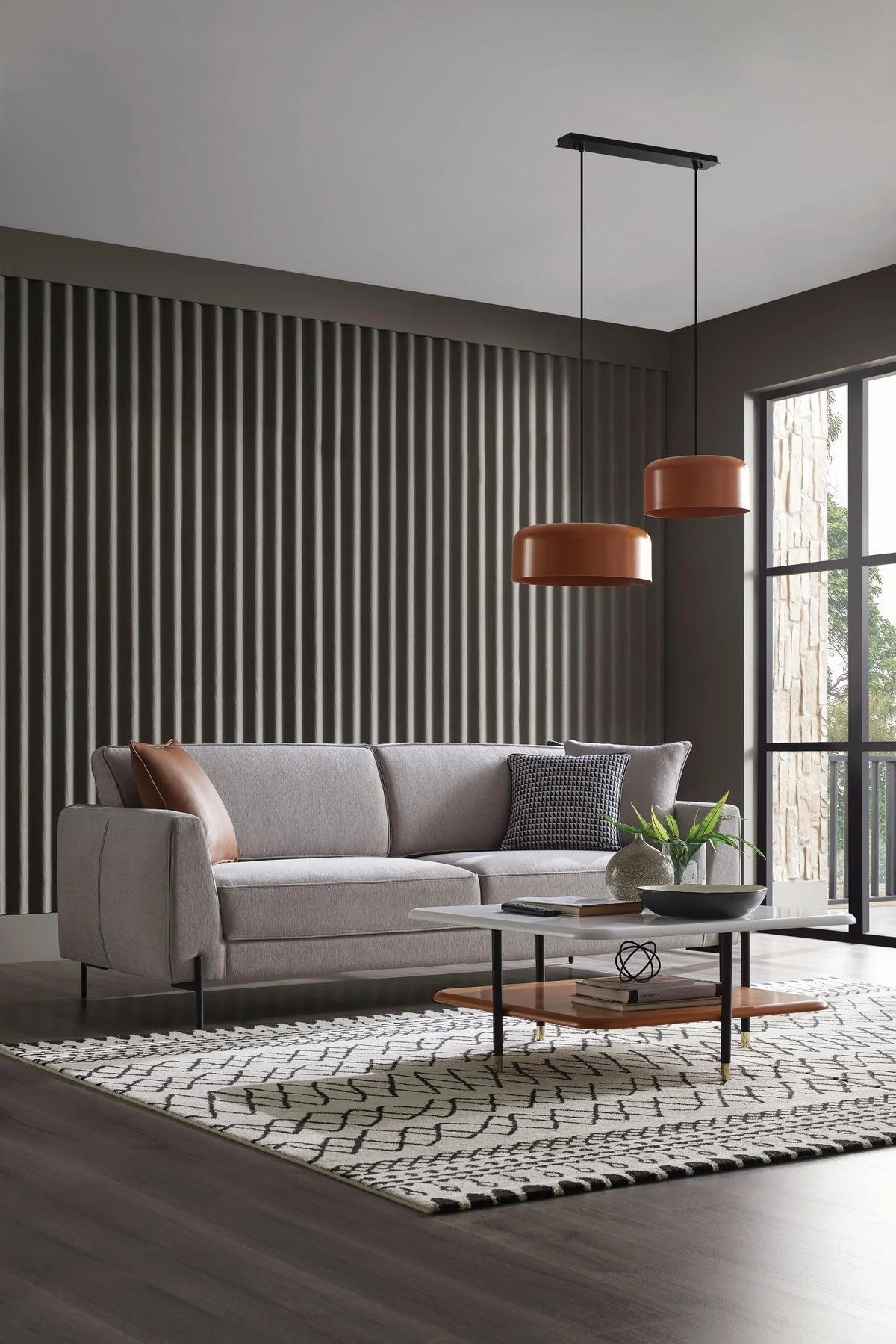Dante Light Gray 3-Seater Sofa - Image 2