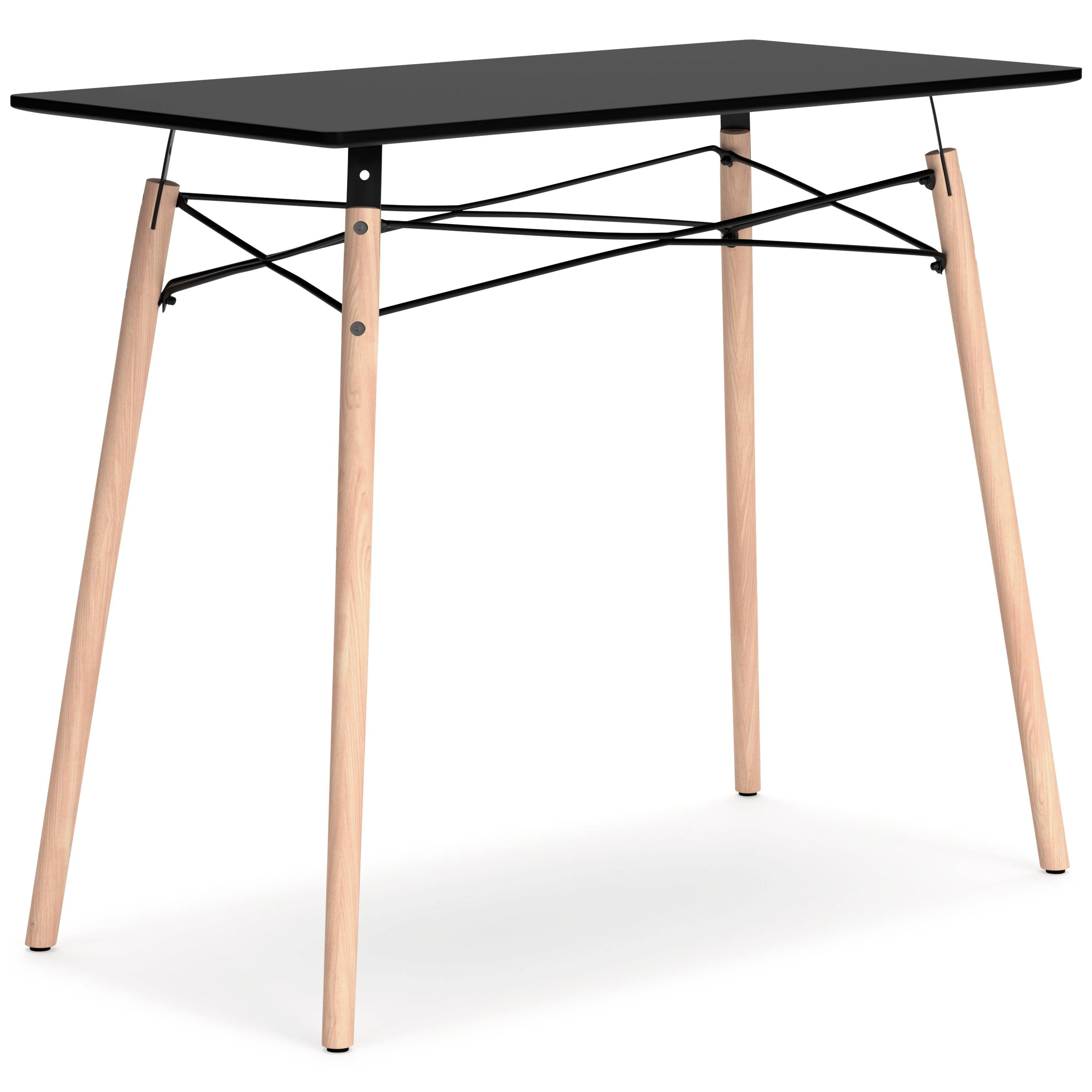 Jaspeni Black Natural Home Office Desk - Image 2