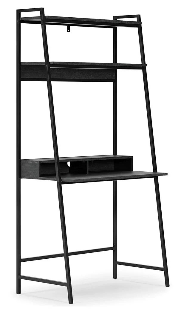 Yarlow Black 36" Home Office Desk With Shelf - Image 2