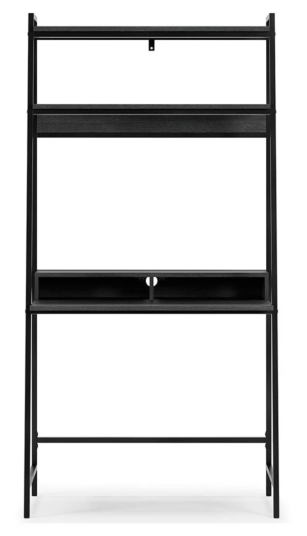 Yarlow Black 36" Home Office Desk With Shelf - Image 3