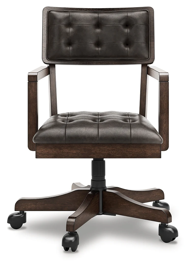 Breckington Dark Brown Home Office Desk Chair - Image 3
