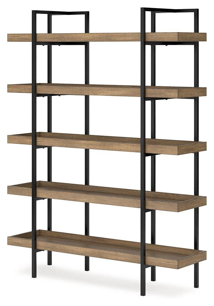Montia Light Brown 76" Bookcase - Image 3