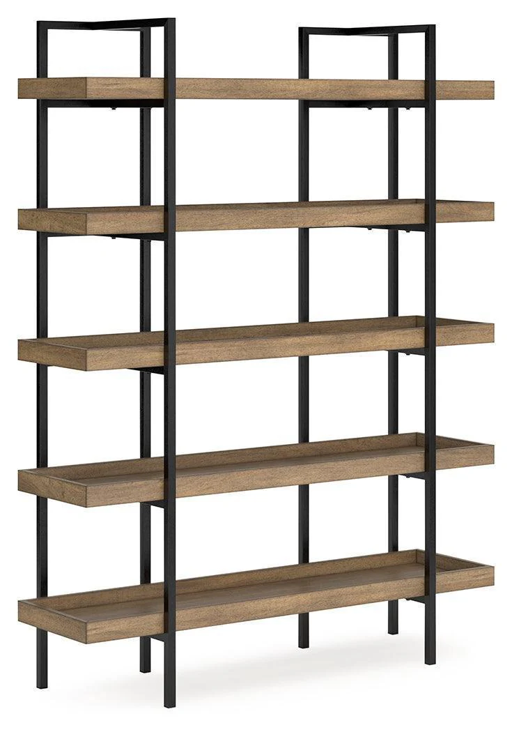 Montia Light Brown 76" Bookcase - Image 2
