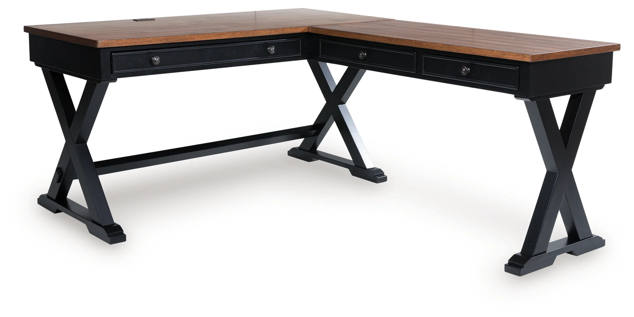 Wildenauer Brown/Black Home Office Desk - Image 2