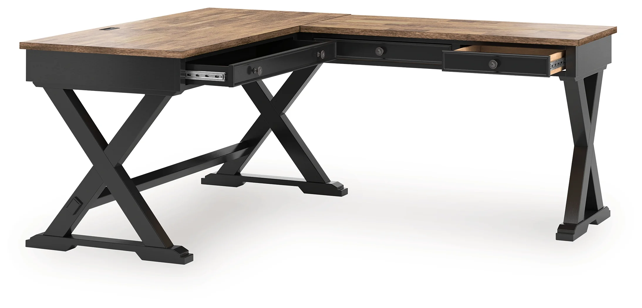 Wildenauer Brown/Black Home Office Desk - Image 3