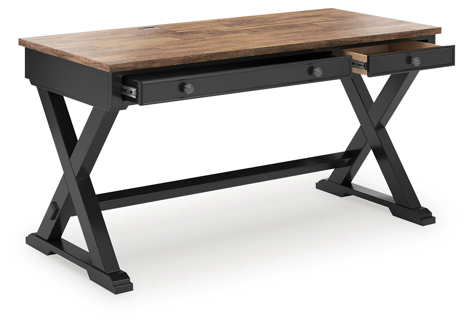 Wildenauer Brown/Black 60" Home Office Desk - Image 3