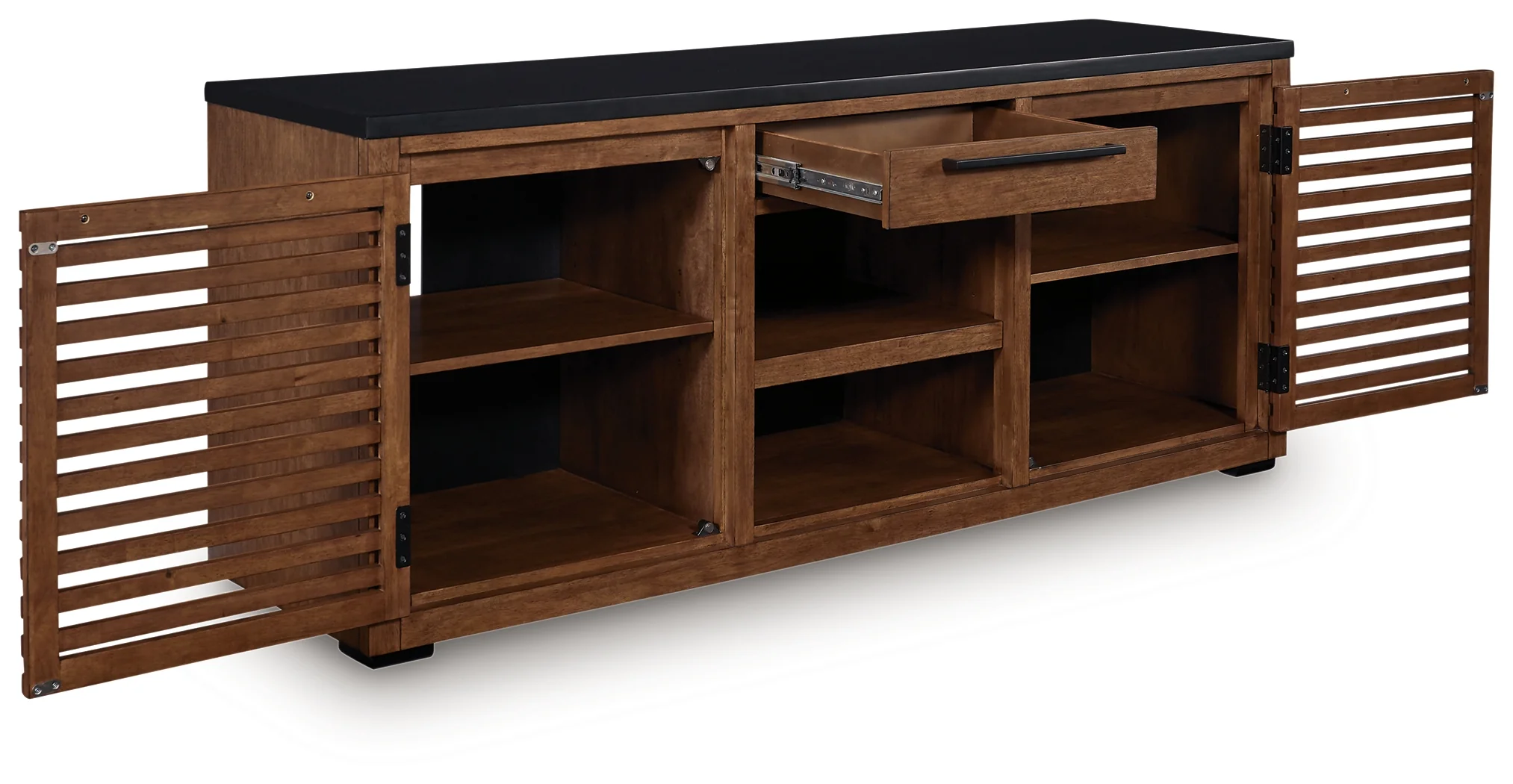 Kallari Warm Brown/Black Credenza - Image 3