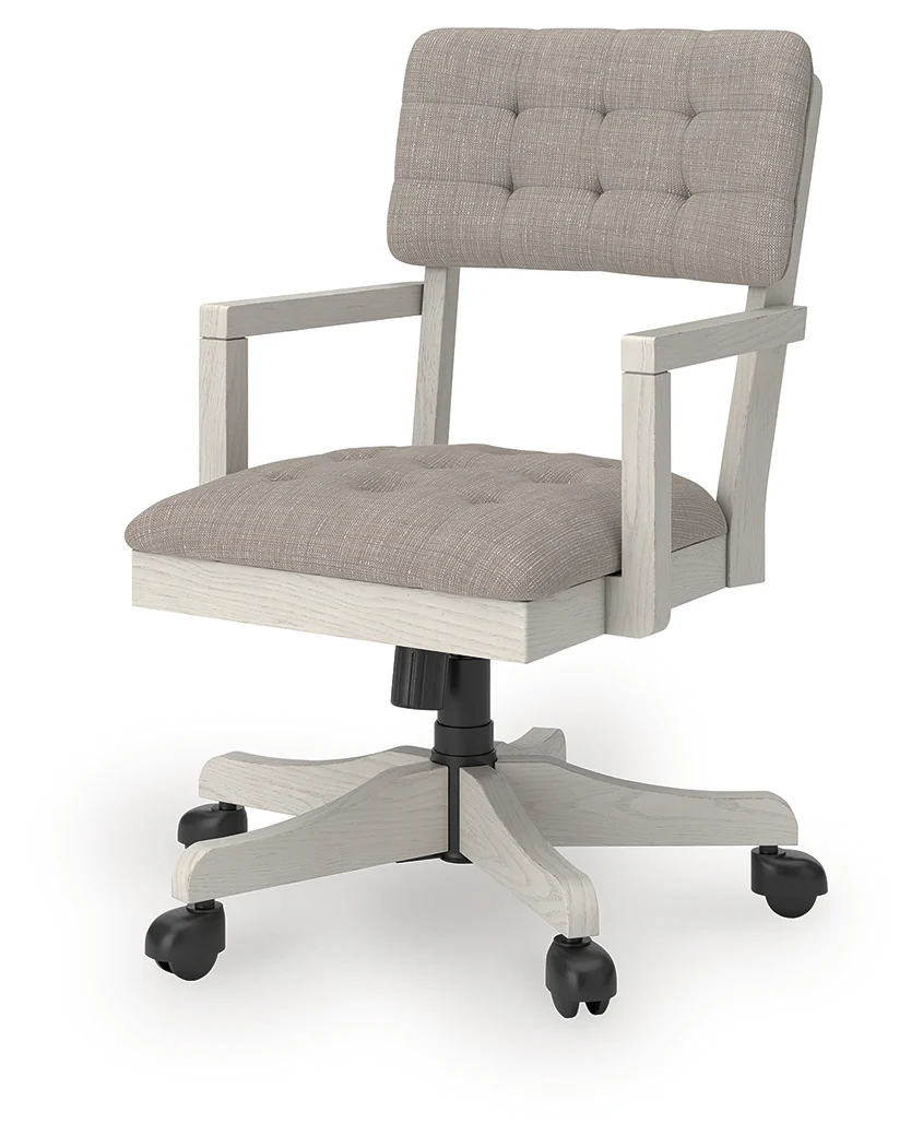 Robbinsdale Antique White Home Office Desk Chair - Image 2