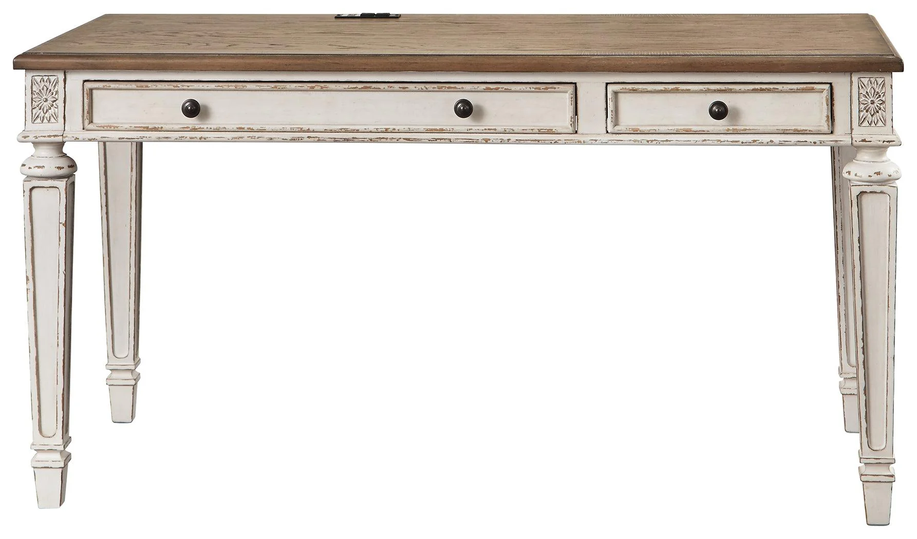 Realyn White Brown 60" Home Office Desk - Image 3