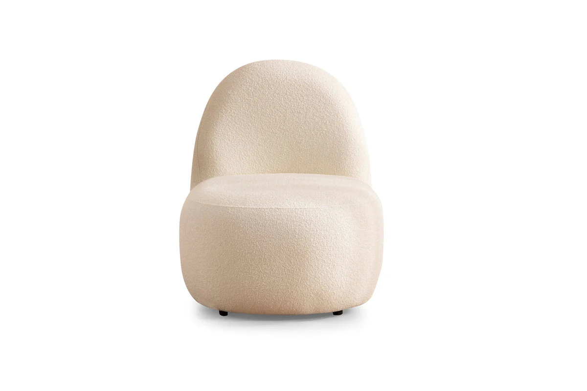 Ava Ivory Boucle Accent Chair - Image 1