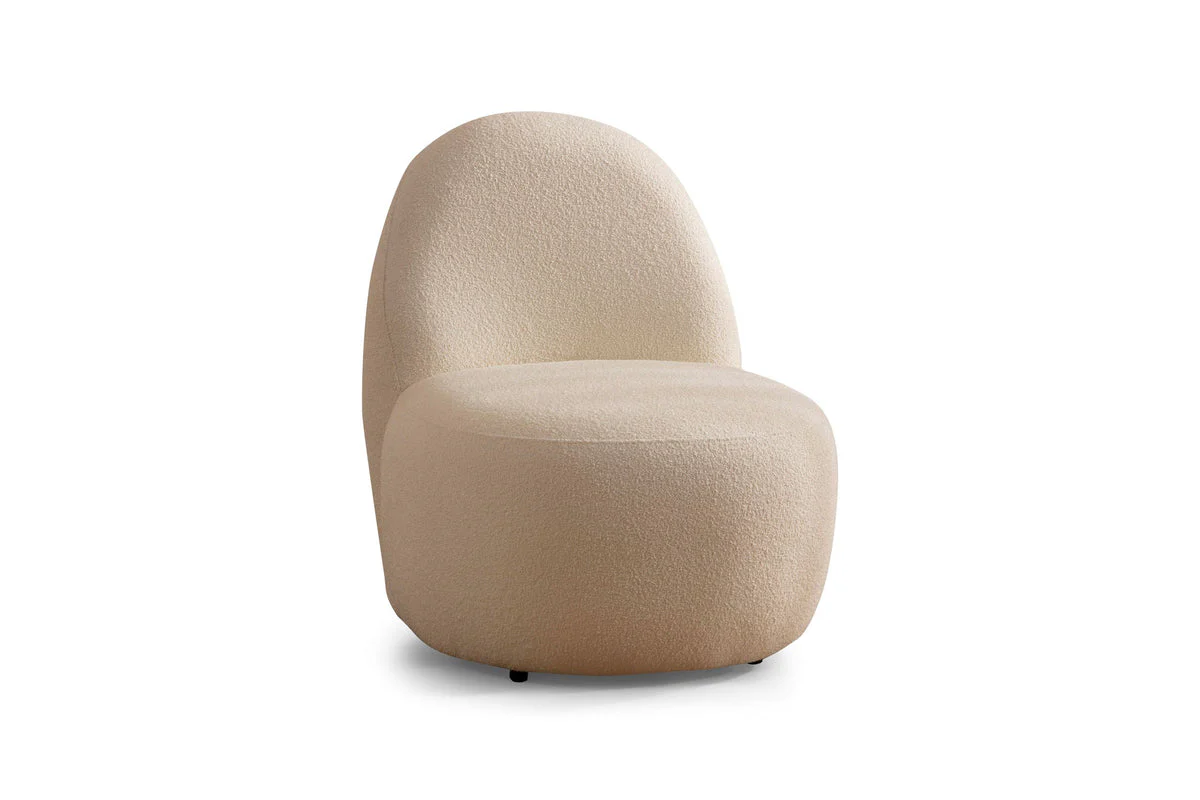 Ava Ivory Boucle Accent Chair - Image 3