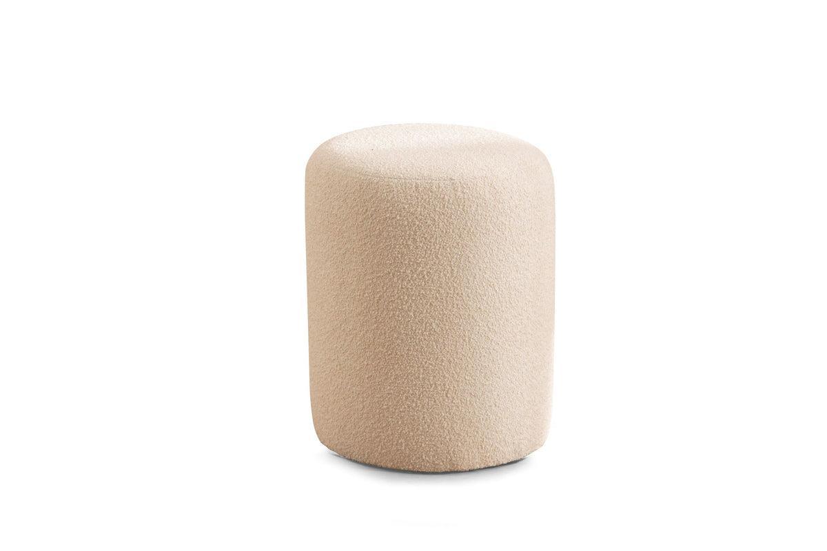Ava Ivory Boucle Stool - Image 1