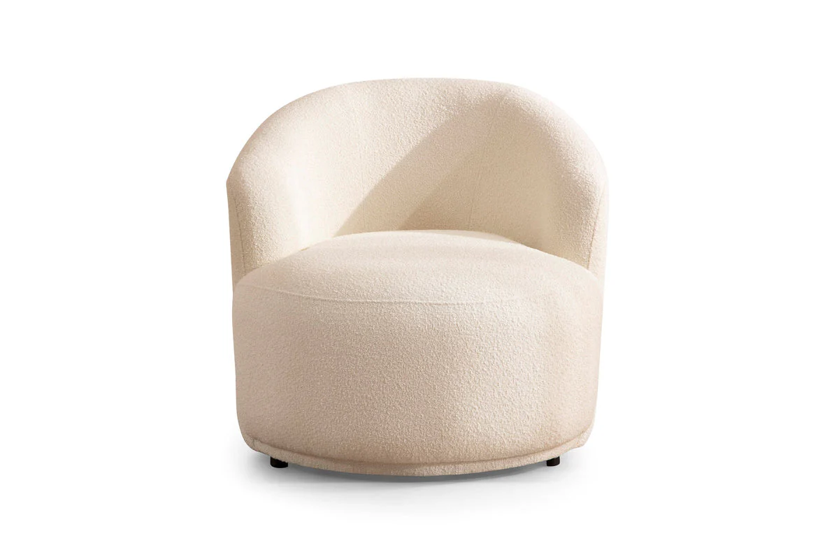 Emily Ivory Boucle Accent Chair - Image 2