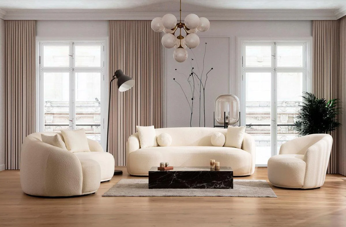 Emily Ivory Boucle Sofa 91" & Loveseat 81" - Image 3