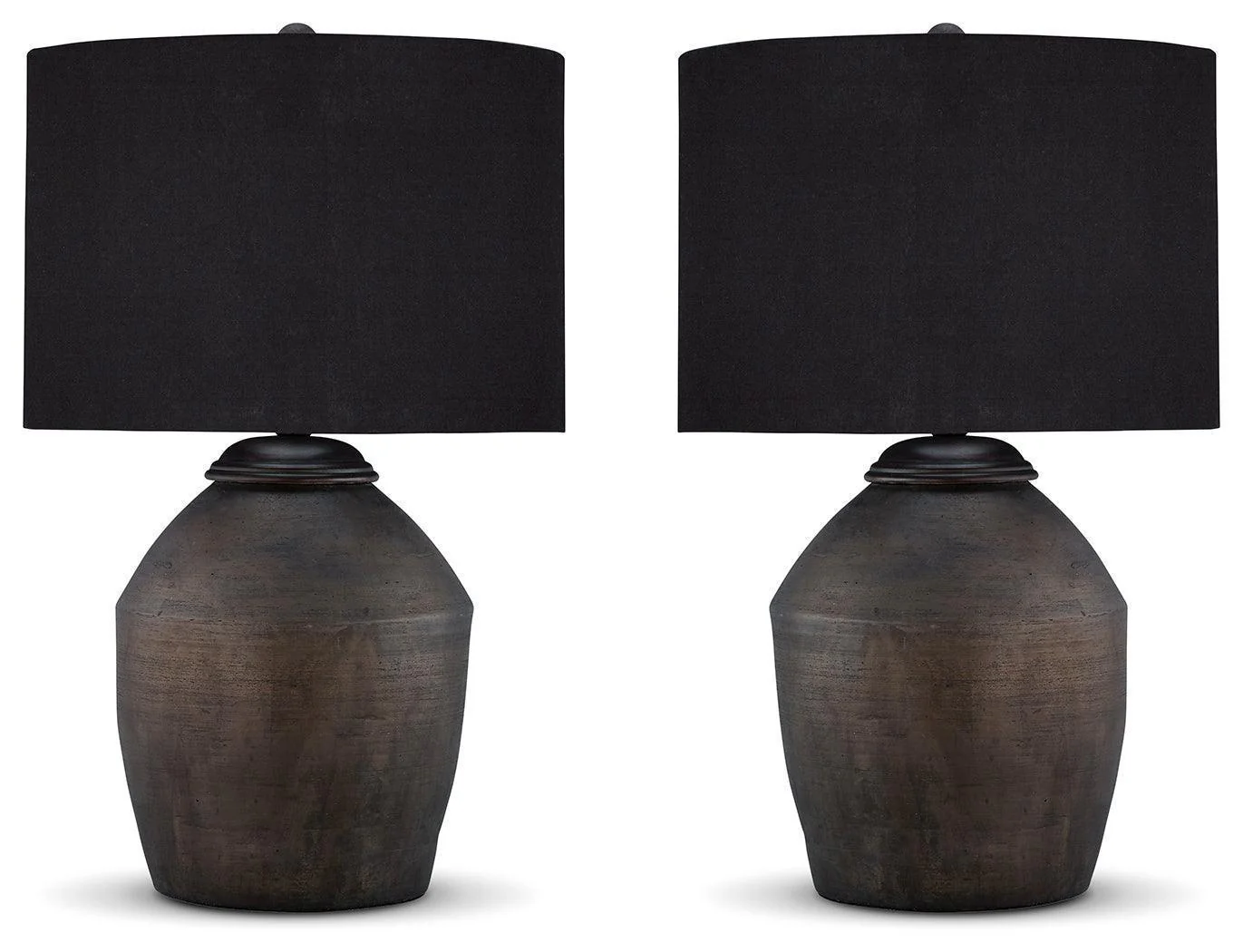 Naareman Metallic Black 2-Piece Table Lamp Set - Image 3