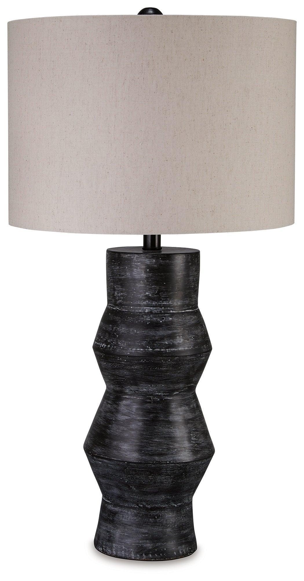 Kerbert Distressed Black Table Lamp - Image 2