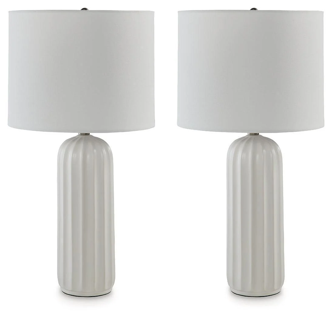Clarkland White Table Lamp (Set of 2) - Image 2