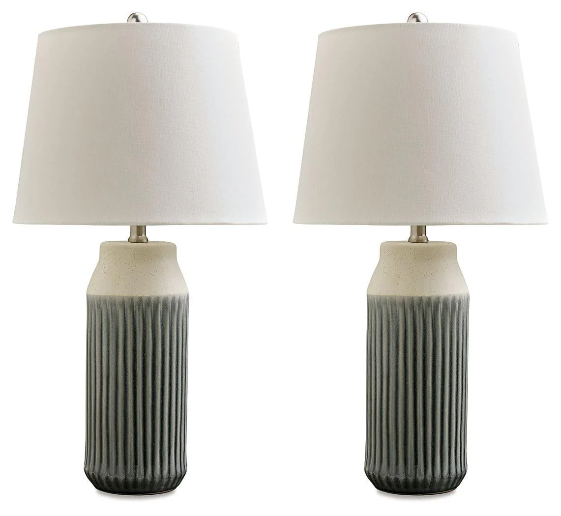 Afener Blue Beige Table Lamp (Set of 2) - Image 2