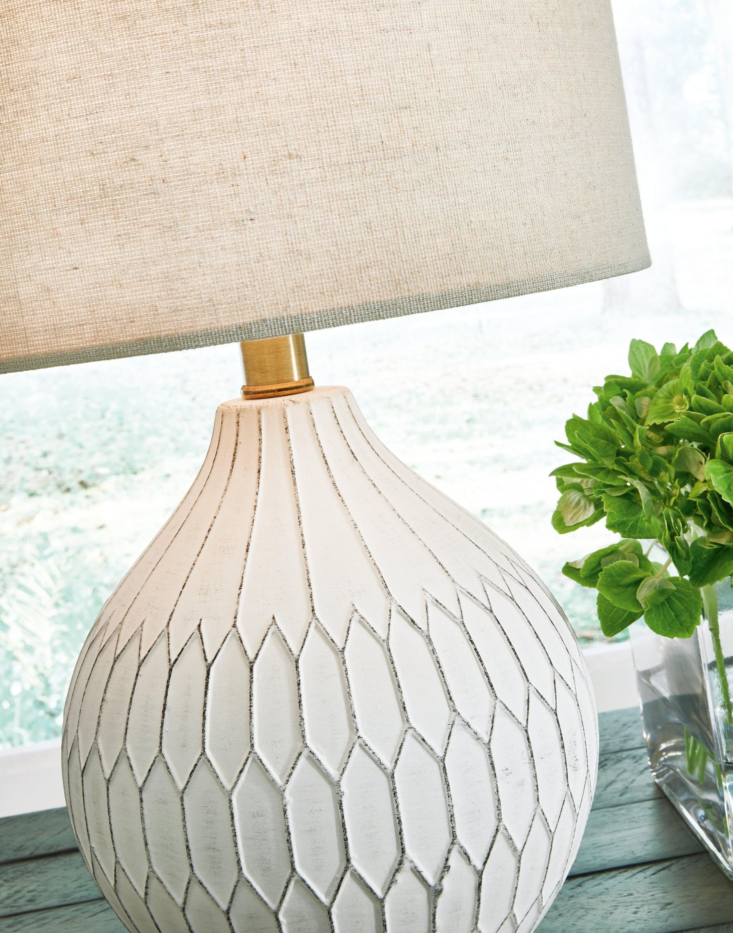Wardmont White Table Lamp - Image 3