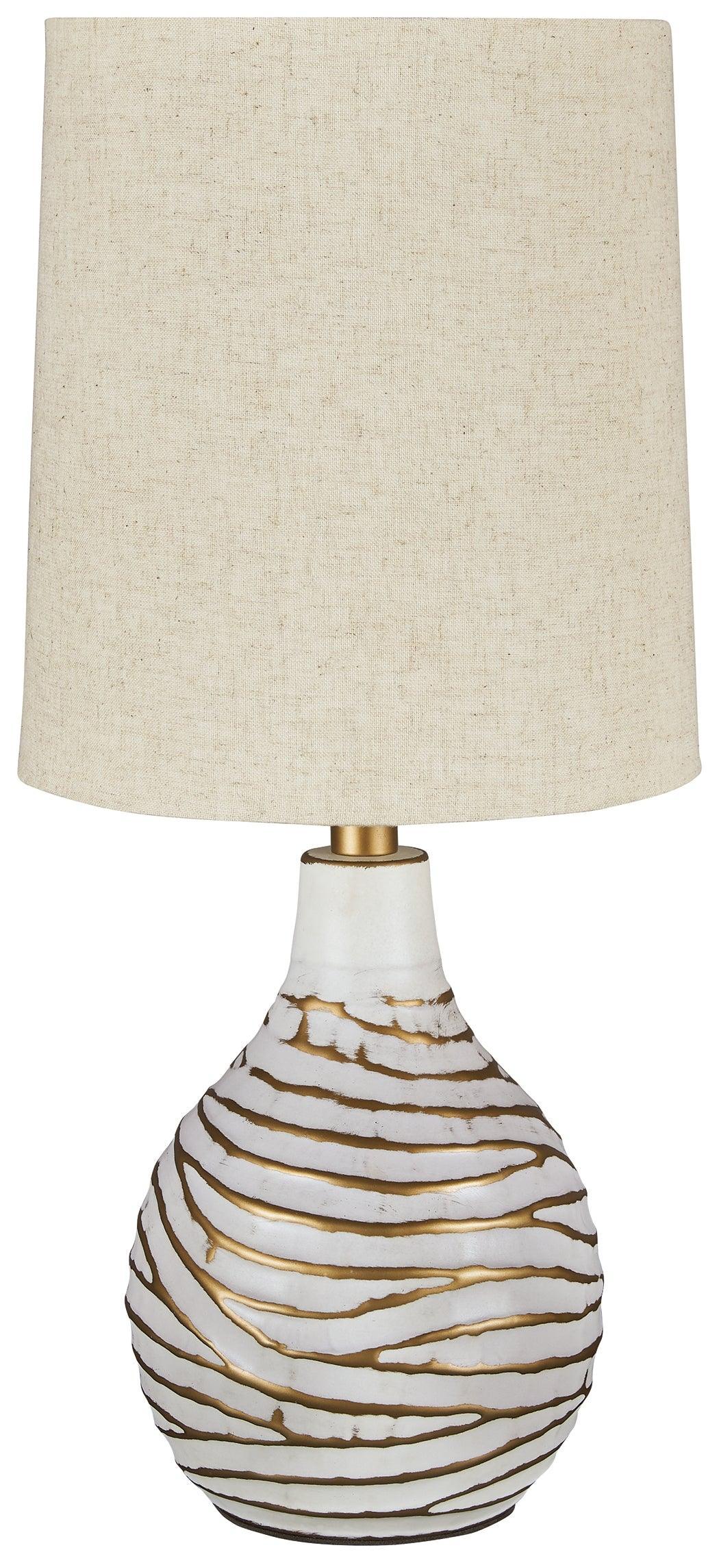 Aleela White Gold Finish Table Lamp - Image 2
