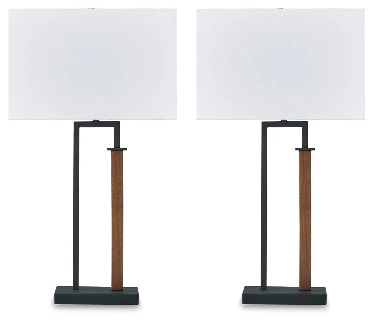 Voslen Black Brown Table Lamp (Set of 2) - Image 2