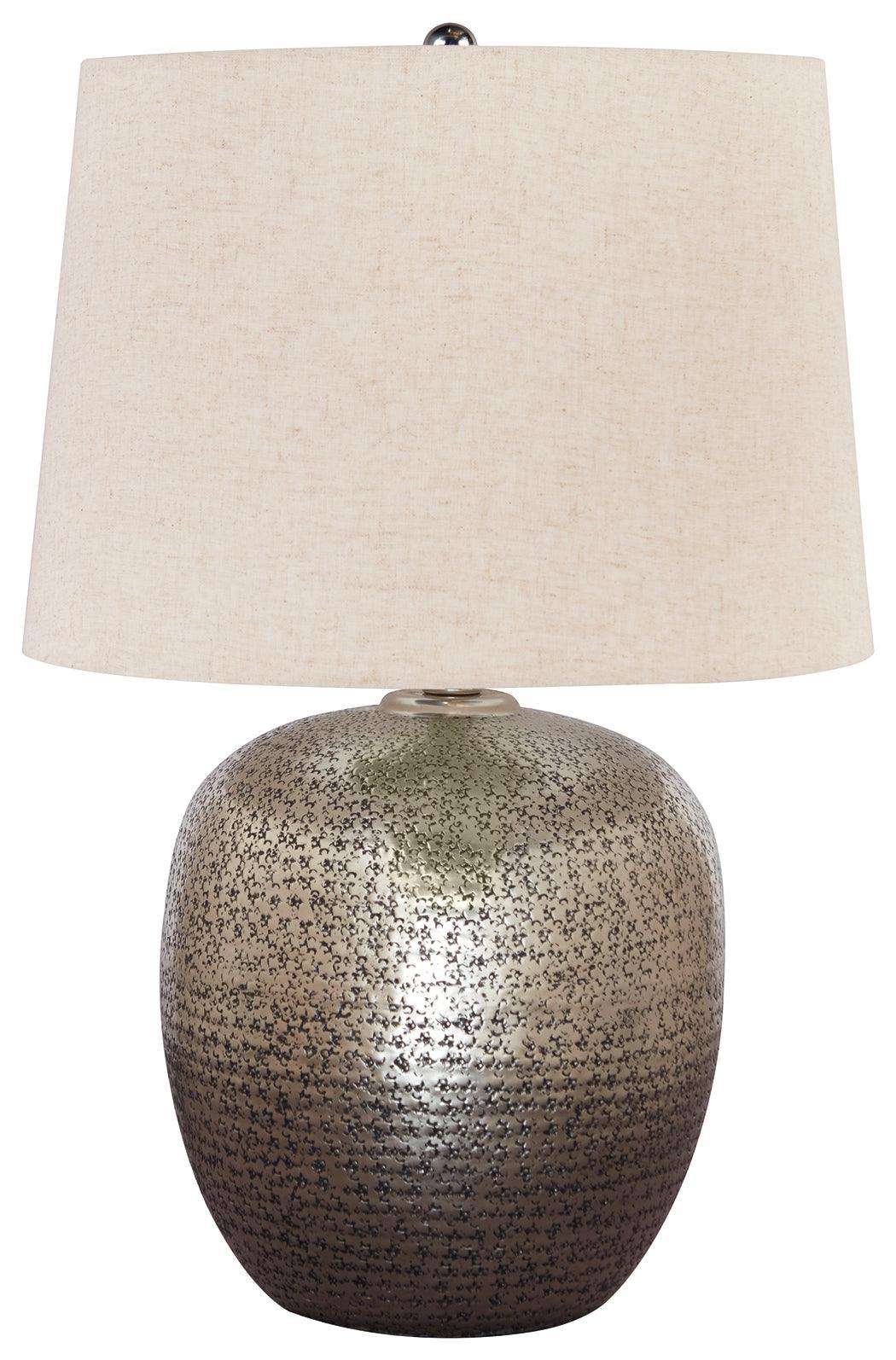 Magalie Antique Silver Finish Table Lamp - Image 2