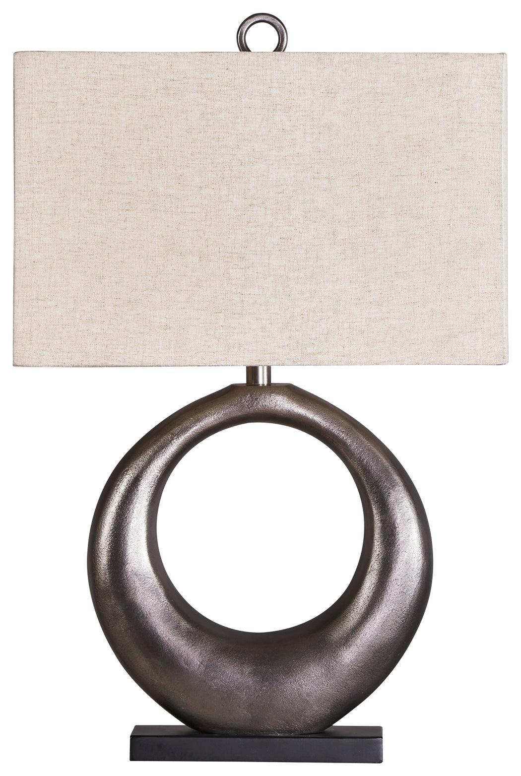 Saria Antique Silver Finish Table Lamp - Image 2