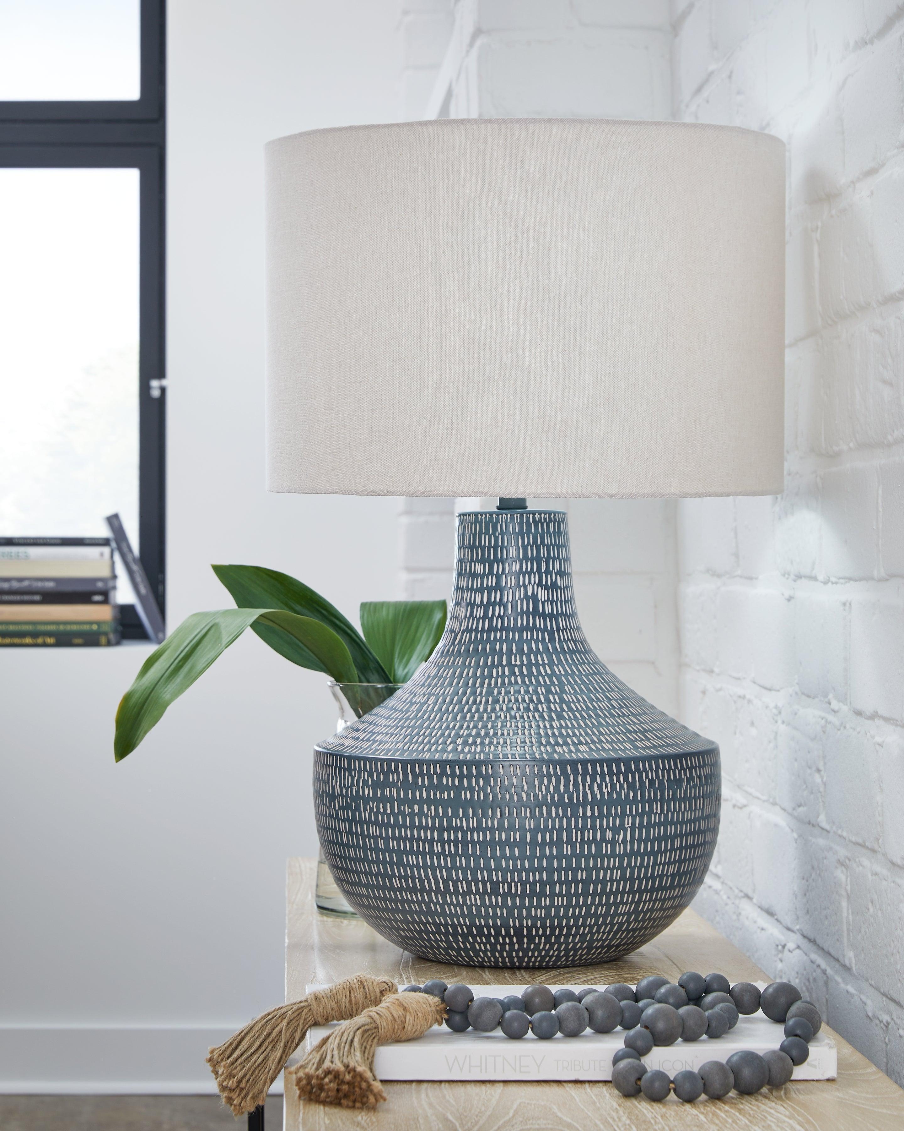 Schylarmont Antique Gray/White 2-Piece Table Lamp Set - Image 2