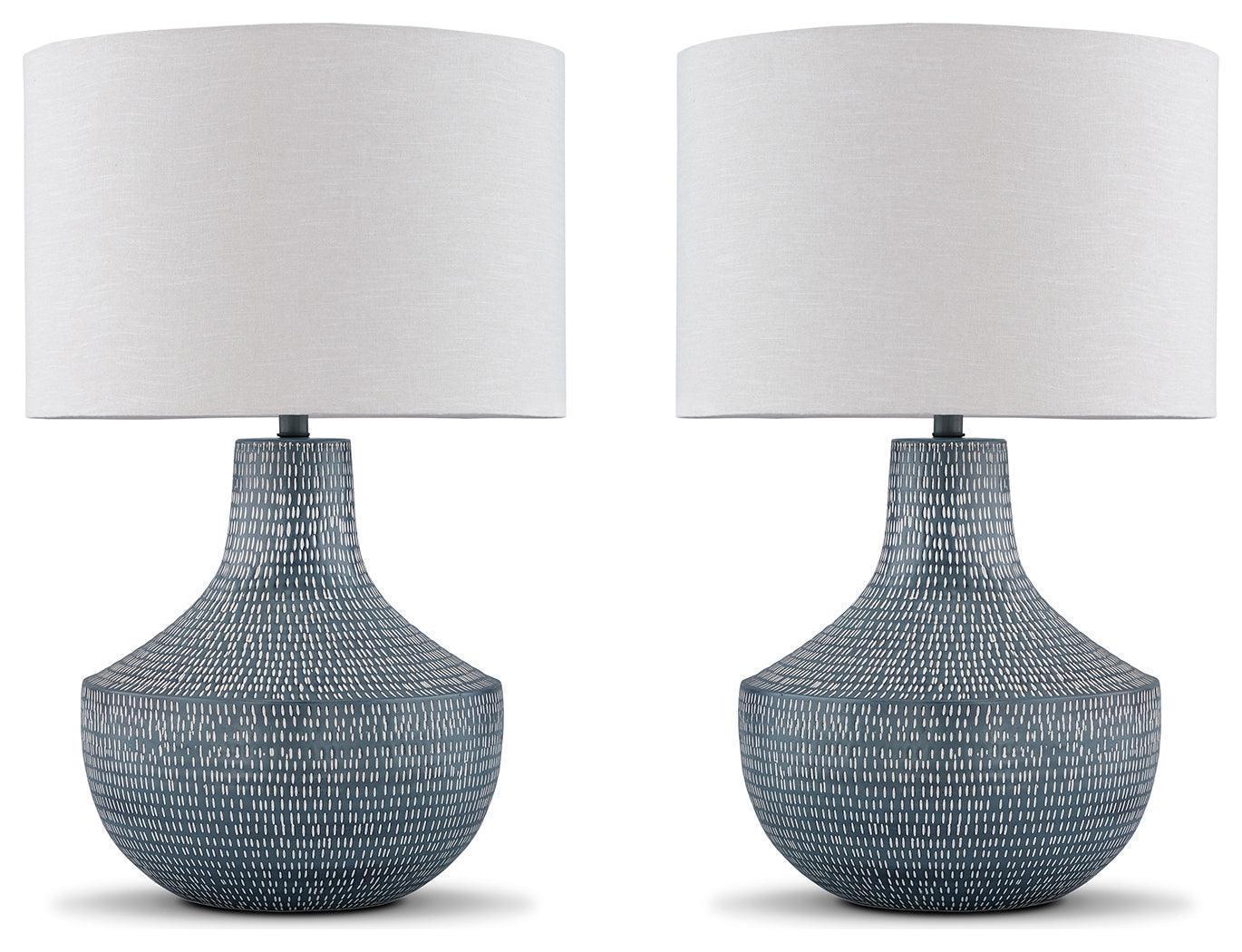 Schylarmont Antique Gray/White 2-Piece Table Lamp Set - Image 1