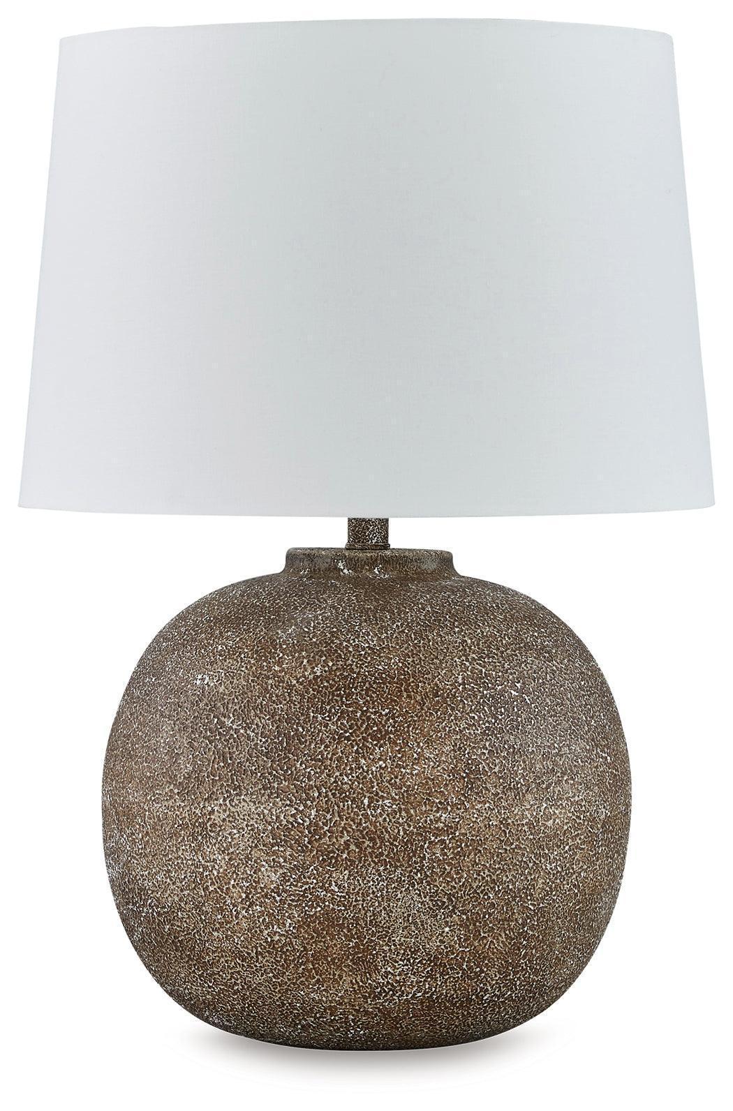 Neavesboro Antique Brown White Table Lamp - Image 2