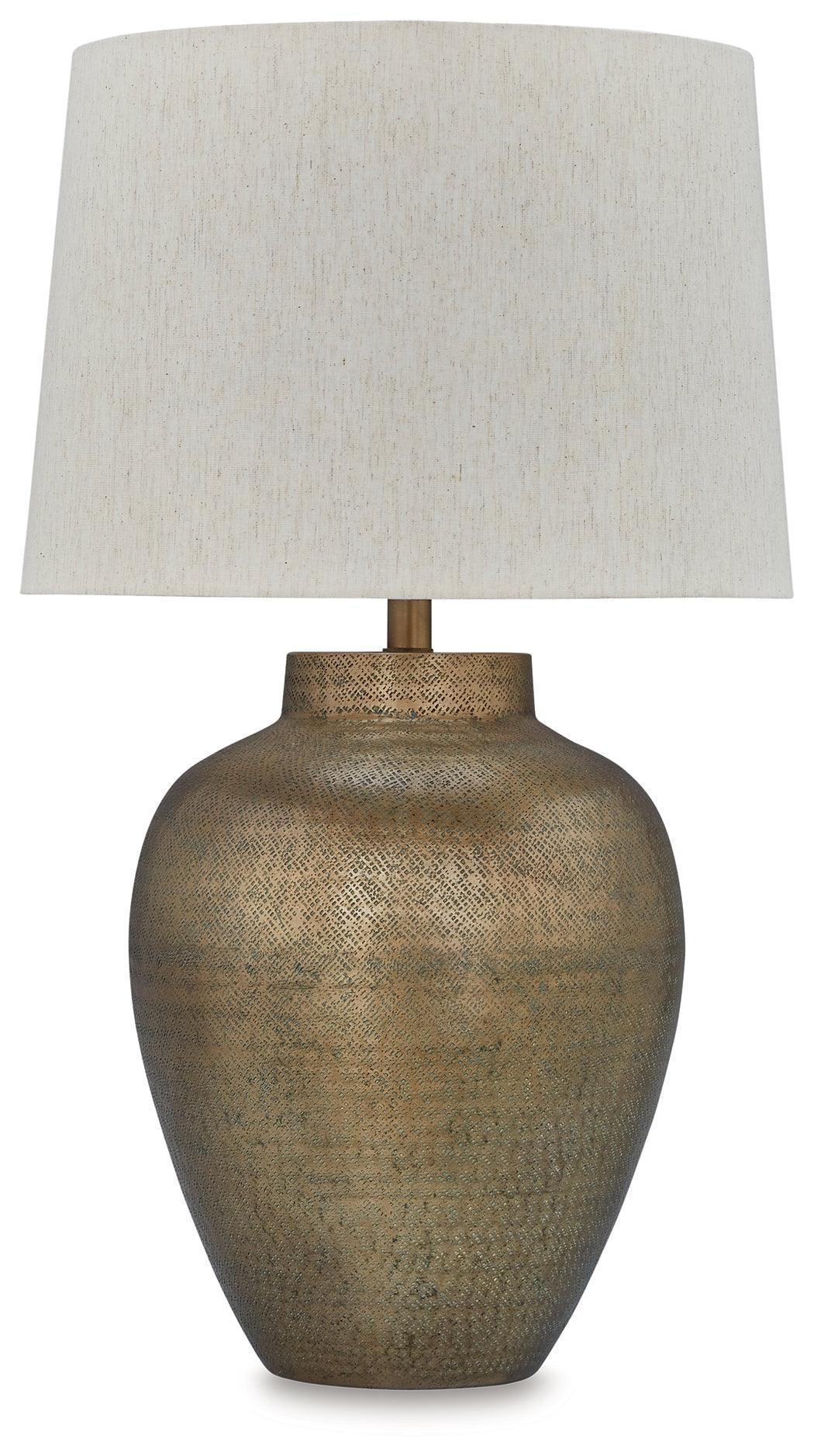 Madney Antique Gold Finish Table Lamp - Image 2
