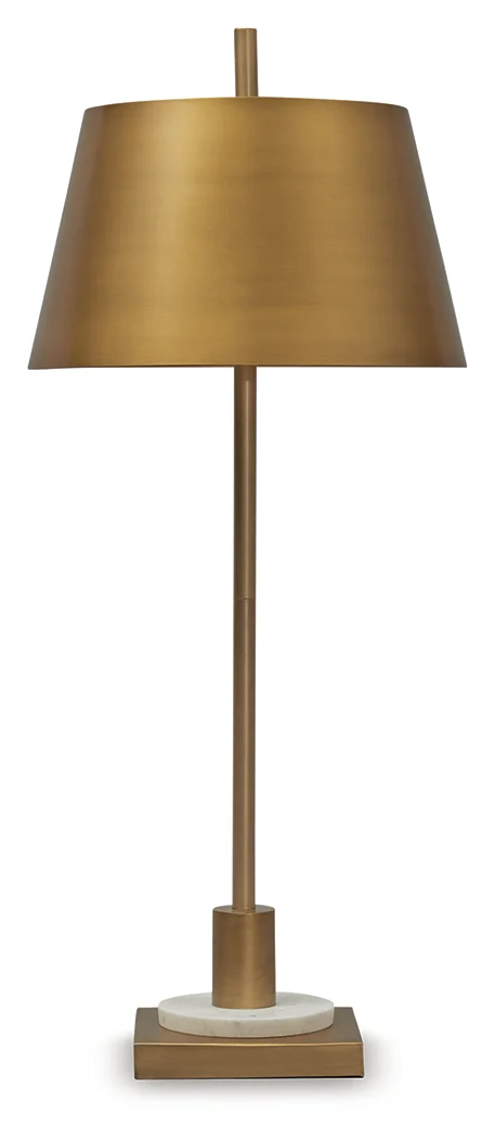 Fritzburn Gold Finish/White Table Lamp - Image 2
