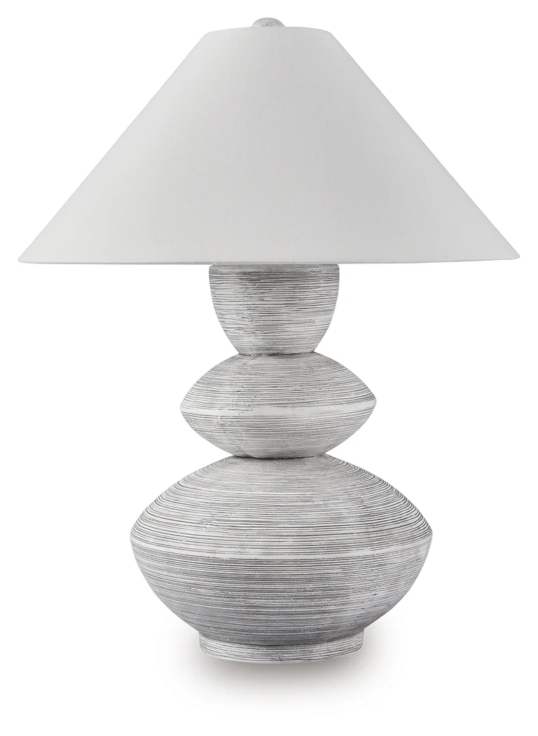 Brickdon Distressed White Table Lamp - Image 2