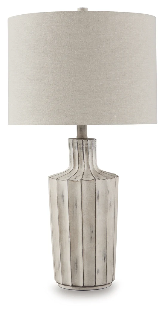 Imre Distressed Brown Table Lamp - Image 2