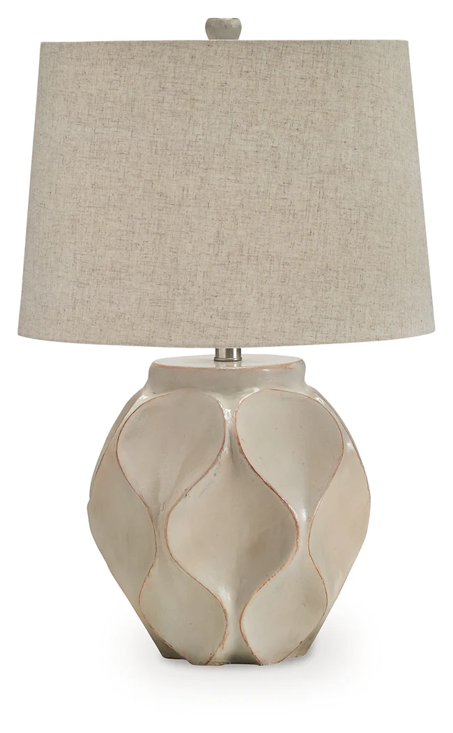 Edselham Distressed Cream Table Lamp - Image 2